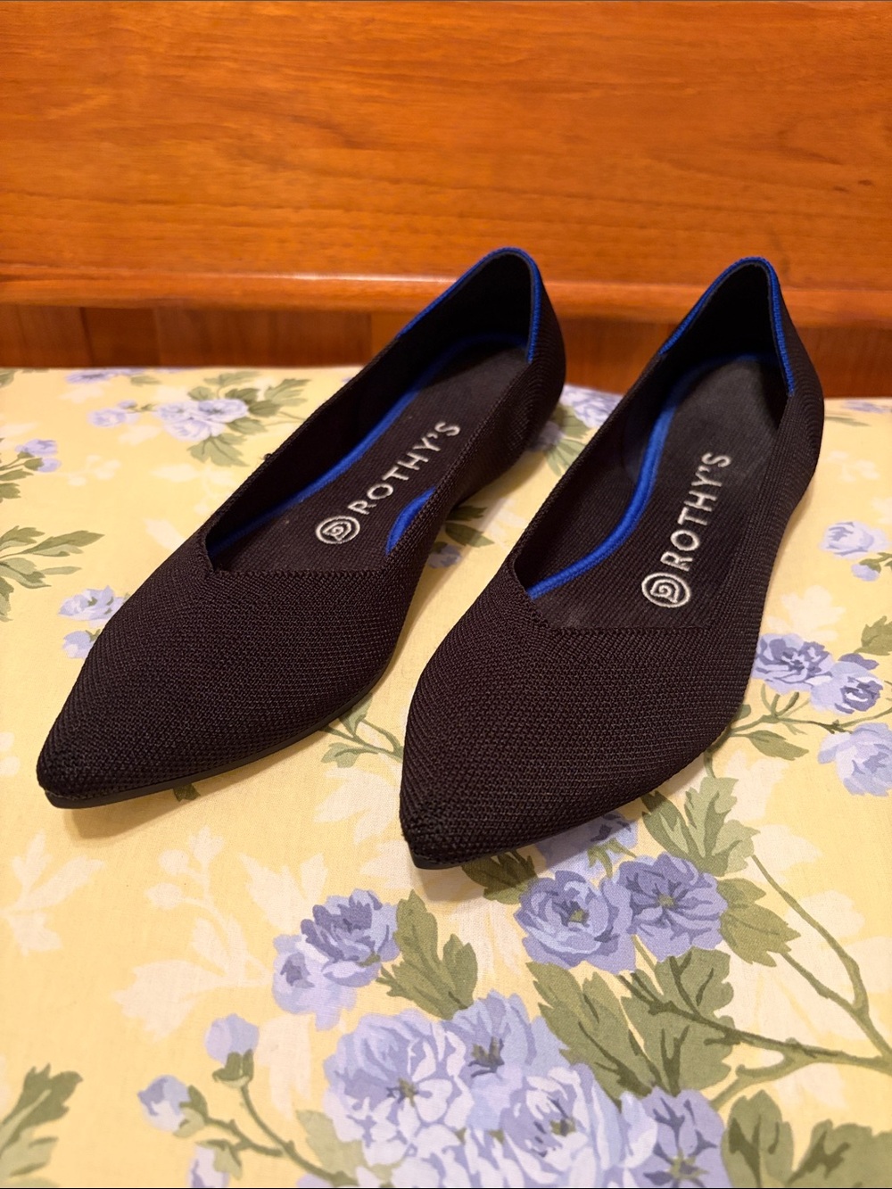 Rothy's The Point Black Knit Flats